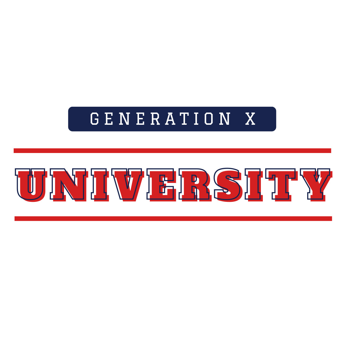 Generation X University Unisex Crewneck Sweatshirt